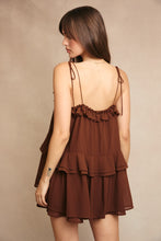 Load image into Gallery viewer, Mocha Ruffle Flare Romper