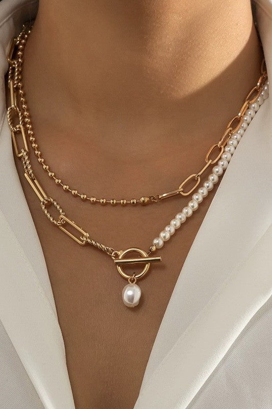 Sylvia Pearl Toggle Necklace