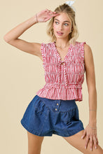 Load image into Gallery viewer, Same Time Gingham Top