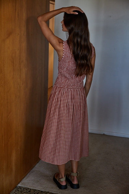 Sayler Gingham Smocked Dress