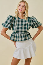 Load image into Gallery viewer, The Scene Plaid Blouse