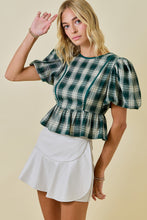 Load image into Gallery viewer, The Scene Plaid Blouse