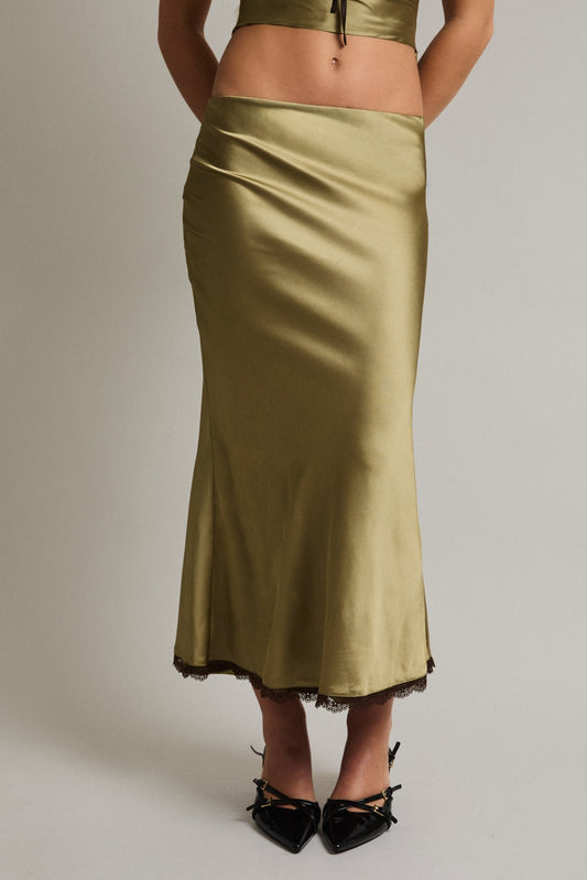 Evening Muse Satin Skirt