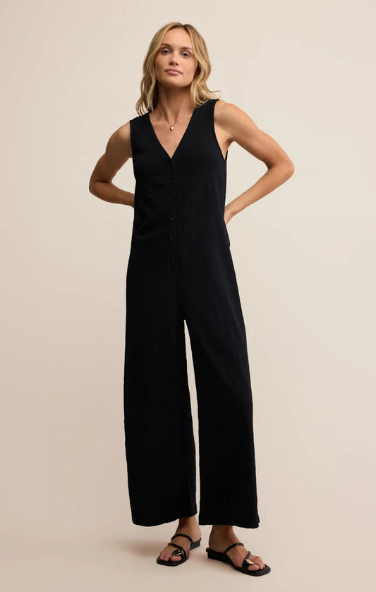 Solace Textured Slub Jumpsuit