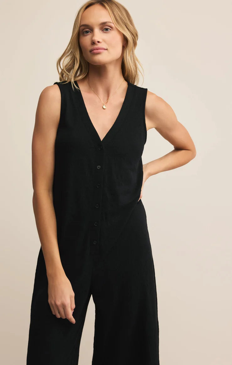 Solace Textured Slub Jumpsuit