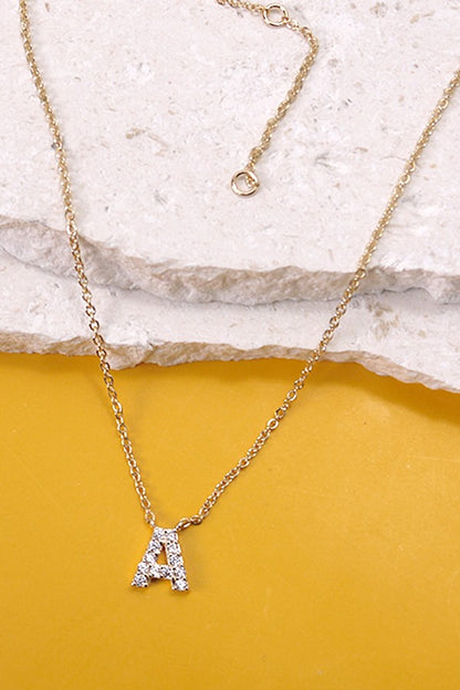 Dainty Shimmer Initial Necklace
