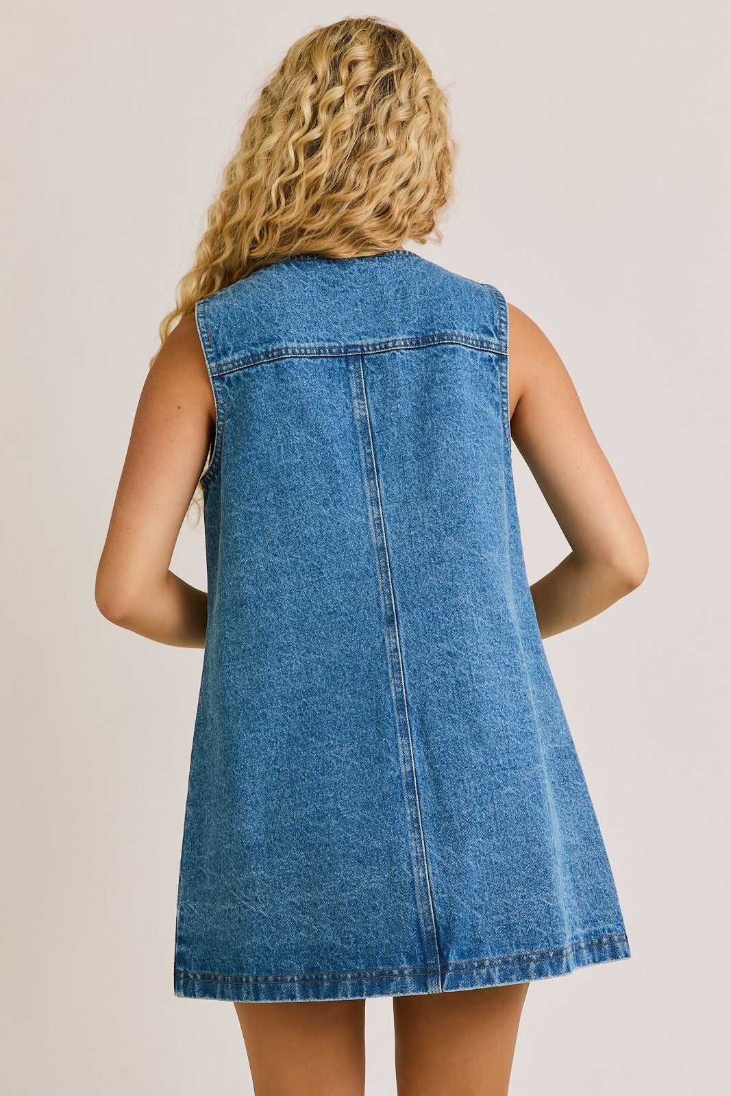 Spitting Image Button Down Denim Dress