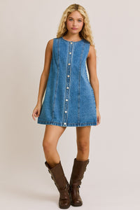 Spitting Image Button Down Denim Dress