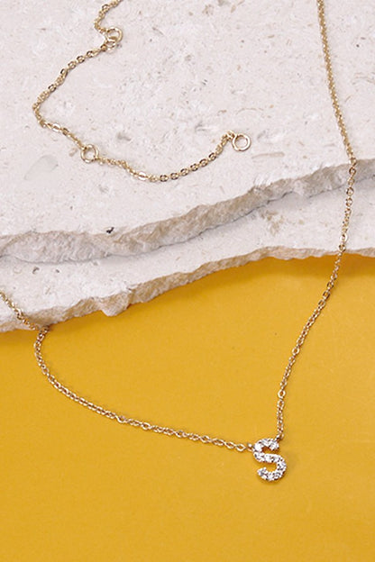 Dainty Shimmer Initial Necklace