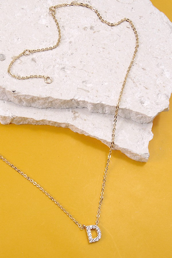 Dainty Shimmer Initial Necklace