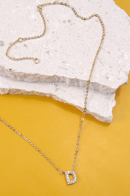 Dainty Shimmer Initial Necklace