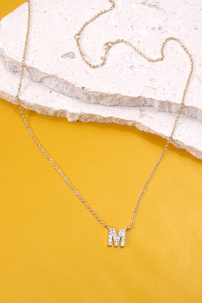 Dainty Shimmer Initial Necklace