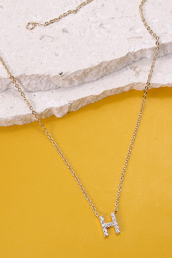 Dainty Shimmer Initial Necklace