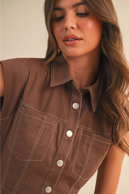 Saddle Crest Flared Romper