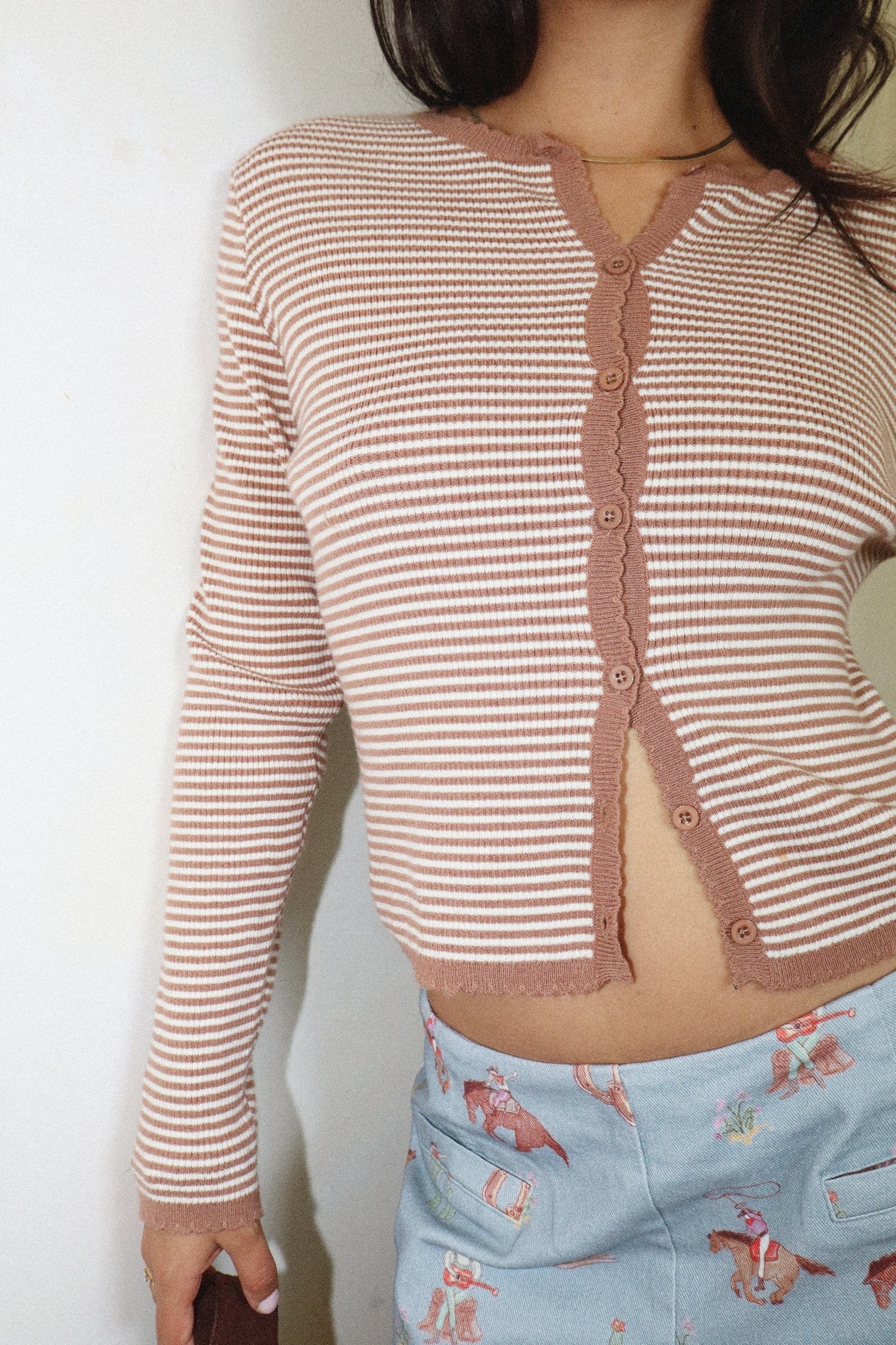 Cocoa Stripe Cardigan