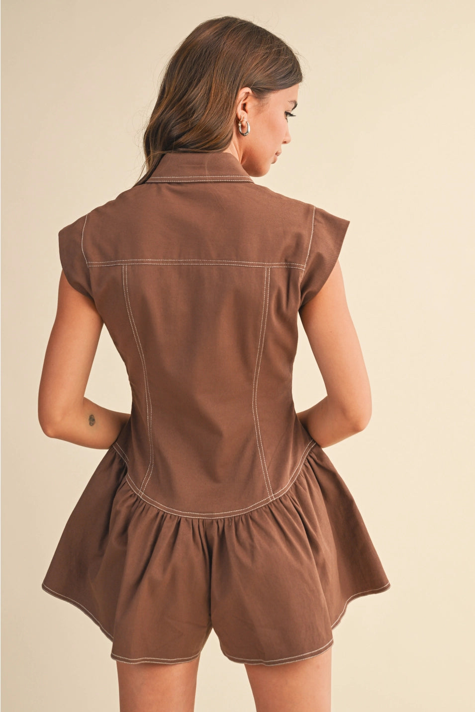 Saddle Crest Flared Romper
