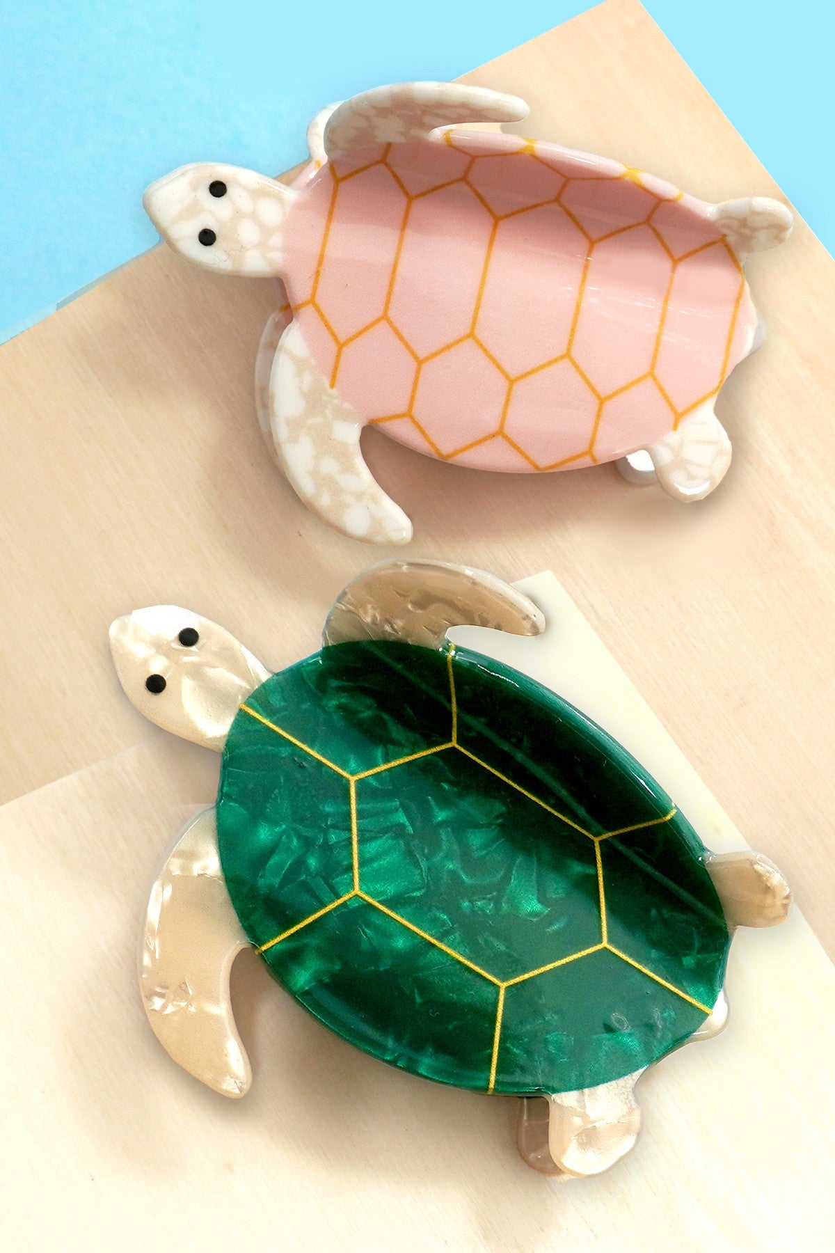 Lucky Little Turtle Claw Clip Pink