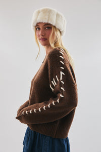Chestnut Stitch Knit Sweater