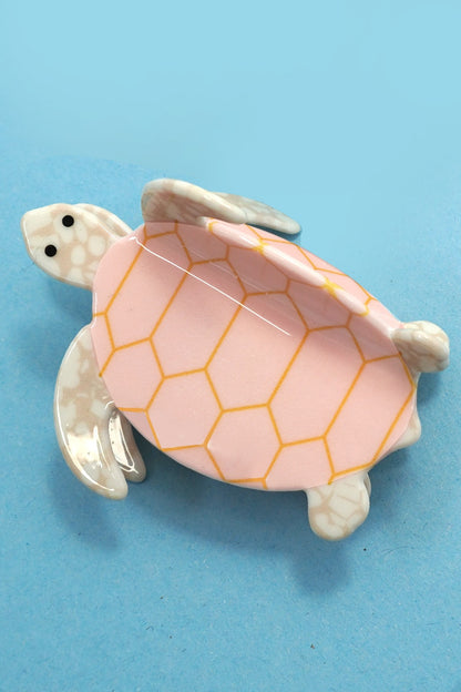 Lucky Little Turtle Claw Clip Pink