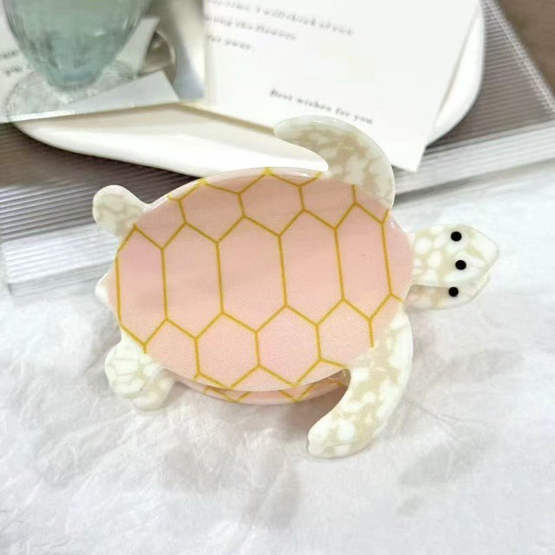 Lucky Little Turtle Claw Clip Pink