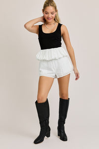 Trisha Bubble Hem Tank
