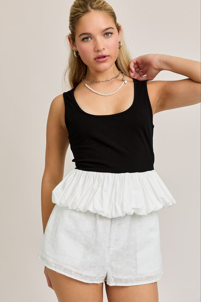 Trisha Bubble Hem Tank