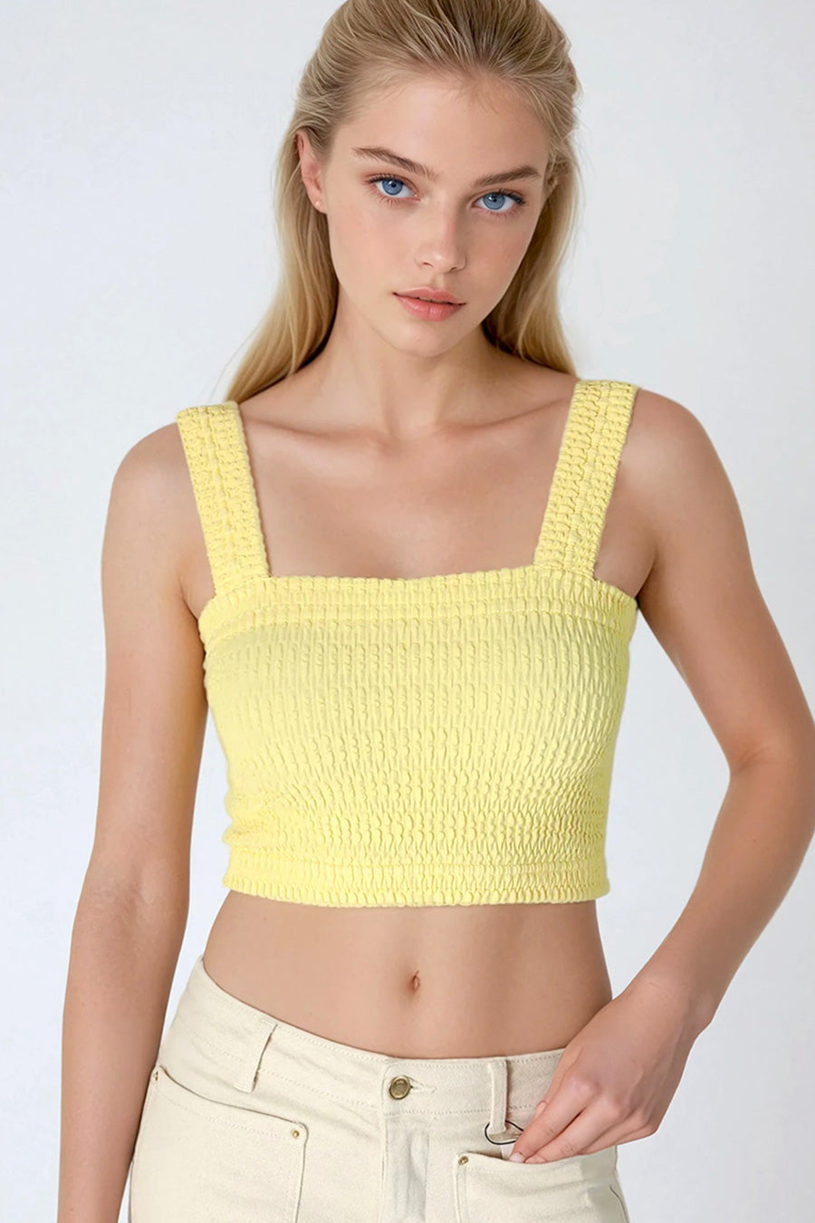 Tana Square Neck Crop