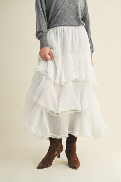 There It Was Ruffled Skirt