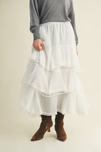 There It Was Ruffled Skirt