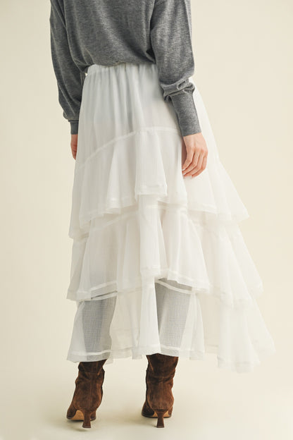 There It Was Ruffled Skirt