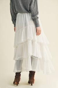 There It Was Ruffled Skirt