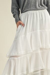 There It Was Ruffled Skirt