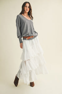 There It Was Ruffled Skirt