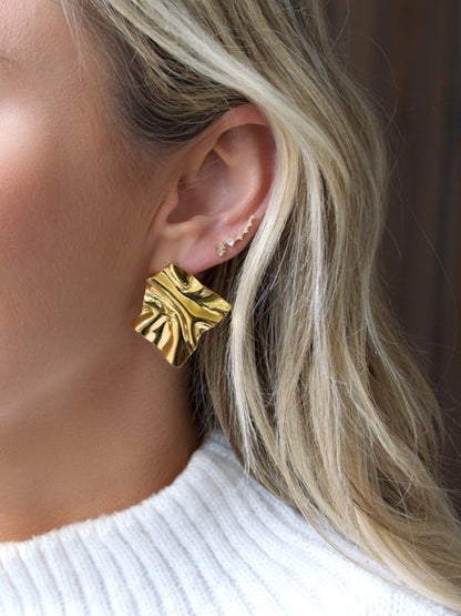 Visionary Statement Earrings Gold