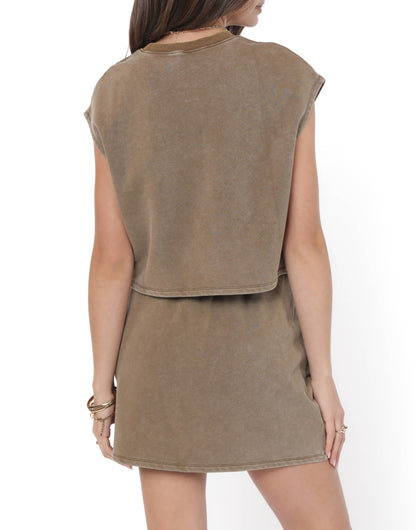 Little Games Washed Terry Mini Skirt