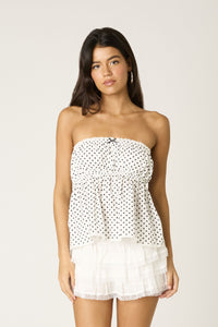 Wait And See Polka Dot Top