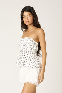 Wait And See Polka Dot Top