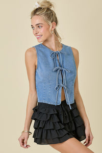 Susie Denim Vest Top