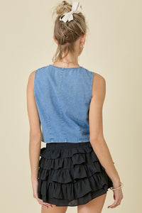Susie Denim Vest Top