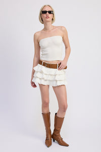 You Should Know Tiered Skort White