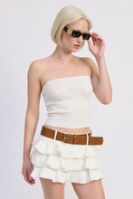 Load image into Gallery viewer, You Should Know Tiered Skort White
