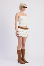 Load image into Gallery viewer, You Should Know Tiered Skort White