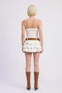 You Should Know Tiered Skort White