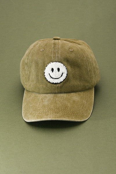 Smiley Cap Washed Olive