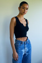 Load image into Gallery viewer, Essential Notched Tank Black