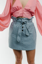 Load image into Gallery viewer, No Doubts Stripe Denim Skirt