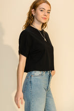 Load image into Gallery viewer, Go Now Crop Tee Black