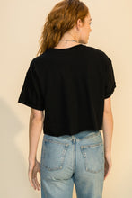 Load image into Gallery viewer, Go Now Crop Tee Black