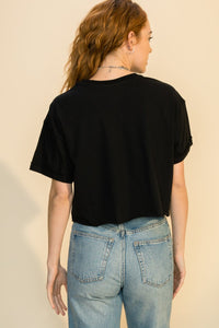 Go Now Crop Tee Black