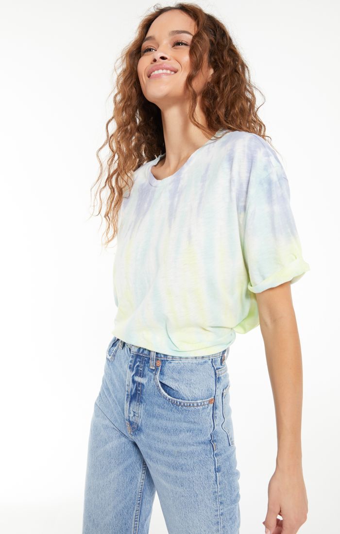 June Sorbet Skies Tie Dye Tee Lavender Grey